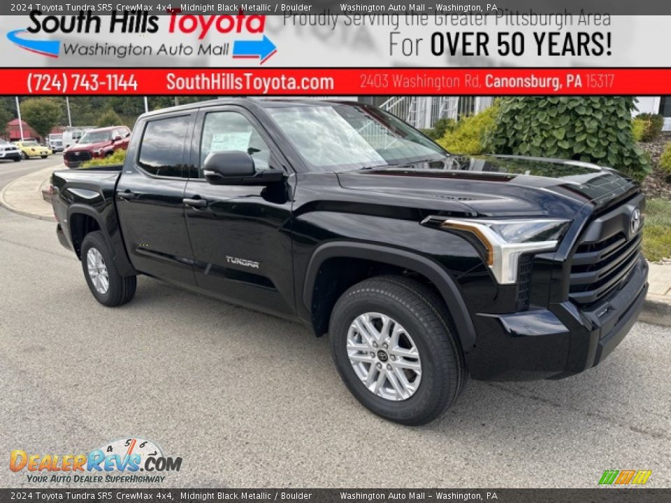 2024 Toyota Tundra SR5 CrewMax 4x4 Midnight Black Metallic / Boulder Photo #1