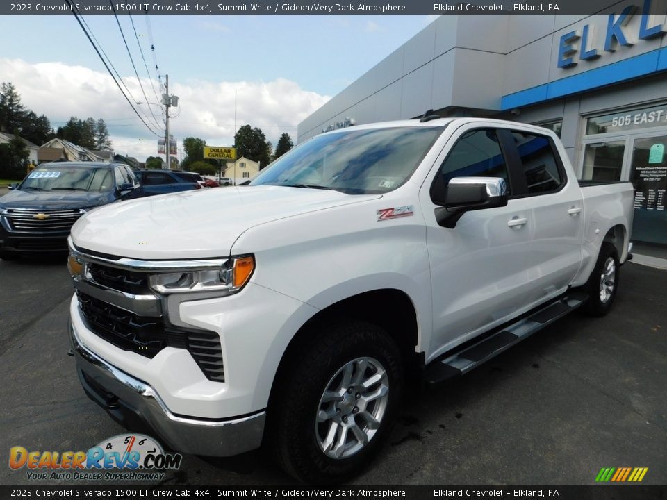 2023 Chevrolet Silverado 1500 LT Crew Cab 4x4 Summit White / Gideon/Very Dark Atmosphere Photo #2