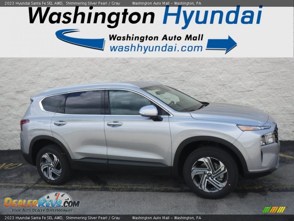 2023 Hyundai Santa Fe SEL AWD Shimmering Silver Pearl / Gray Photo #2