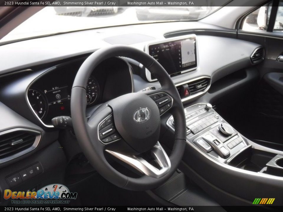 2023 Hyundai Santa Fe SEL AWD Shimmering Silver Pearl / Gray Photo #6