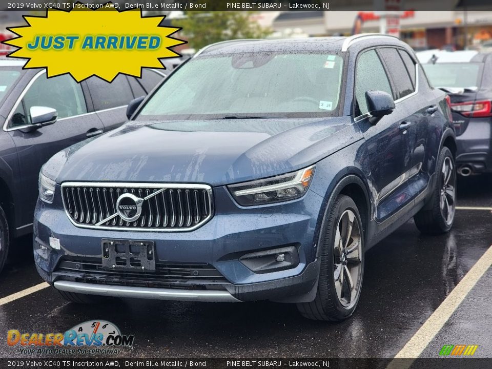 2019 Volvo XC40 T5 Inscription AWD Denim Blue Metallic / Blond Photo #1