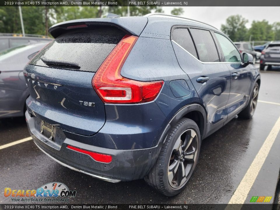 2019 Volvo XC40 T5 Inscription AWD Denim Blue Metallic / Blond Photo #3