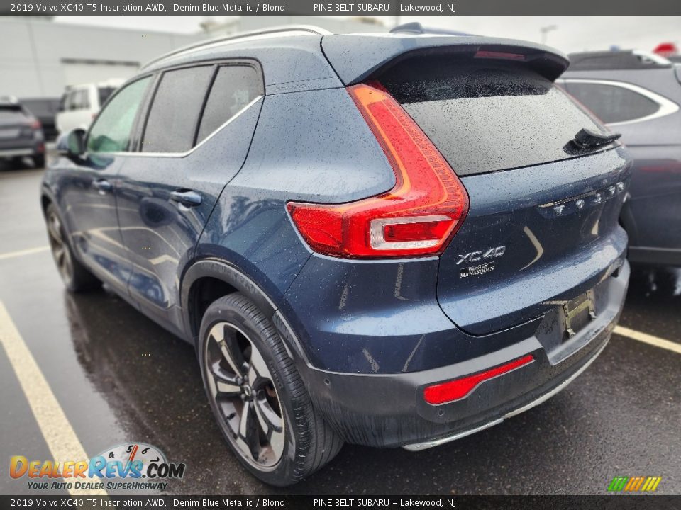 2019 Volvo XC40 T5 Inscription AWD Denim Blue Metallic / Blond Photo #4