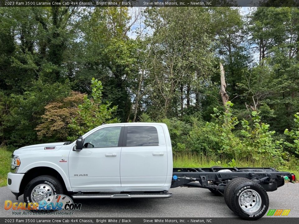 2023 Ram 3500 Laramie Crew Cab 4x4 Chassis Bright White / Black Photo #1