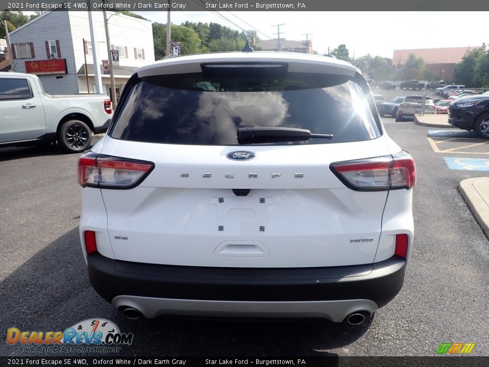 2021 Ford Escape SE 4WD Oxford White / Dark Earth Gray Photo #4