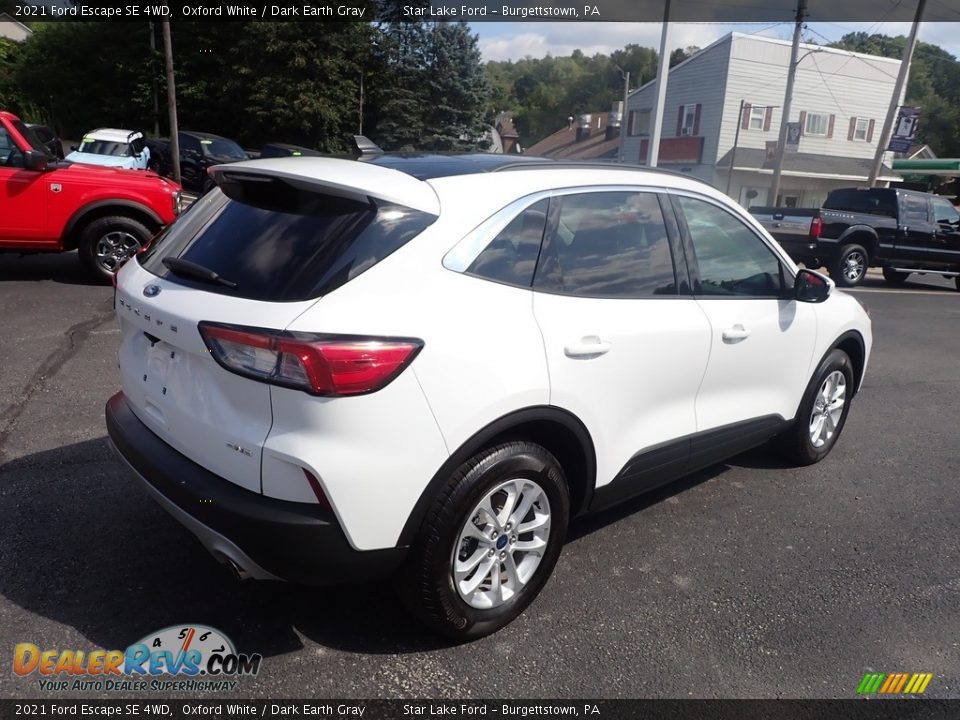 2021 Ford Escape SE 4WD Oxford White / Dark Earth Gray Photo #5