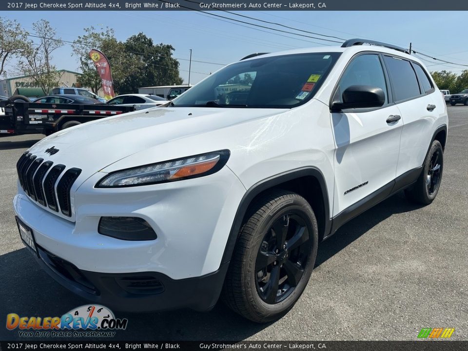 2017 Jeep Cherokee Sport Altitude 4x4 Bright White / Black Photo #3