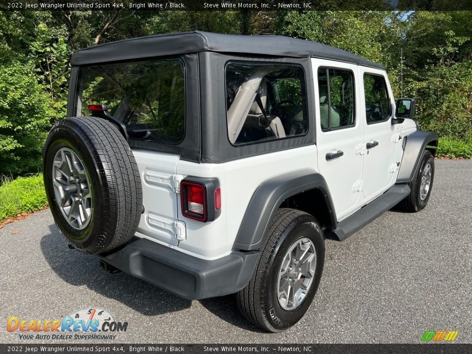 2022 Jeep Wrangler Unlimited Sport 4x4 Bright White / Black Photo #7