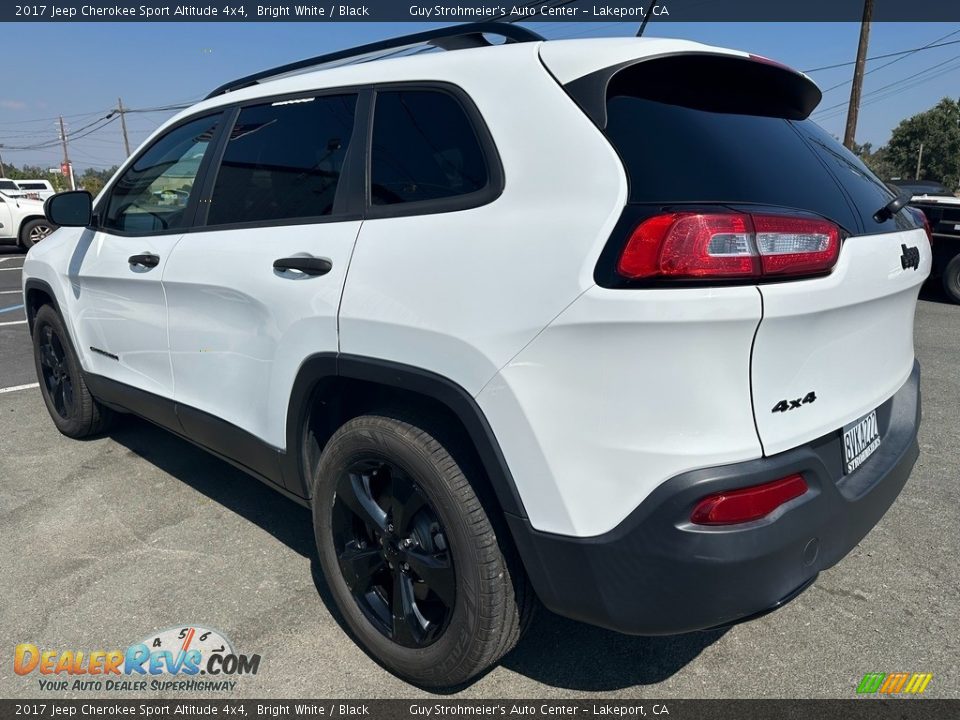 2017 Jeep Cherokee Sport Altitude 4x4 Bright White / Black Photo #4