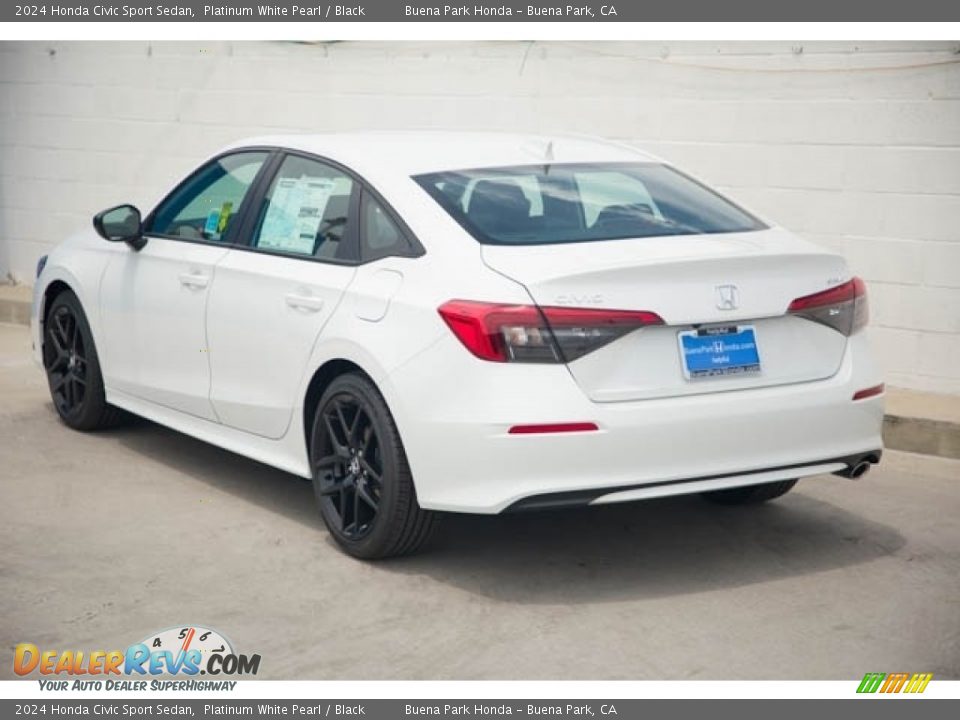 2024 Honda Civic Sport Sedan Platinum White Pearl / Black Photo #2