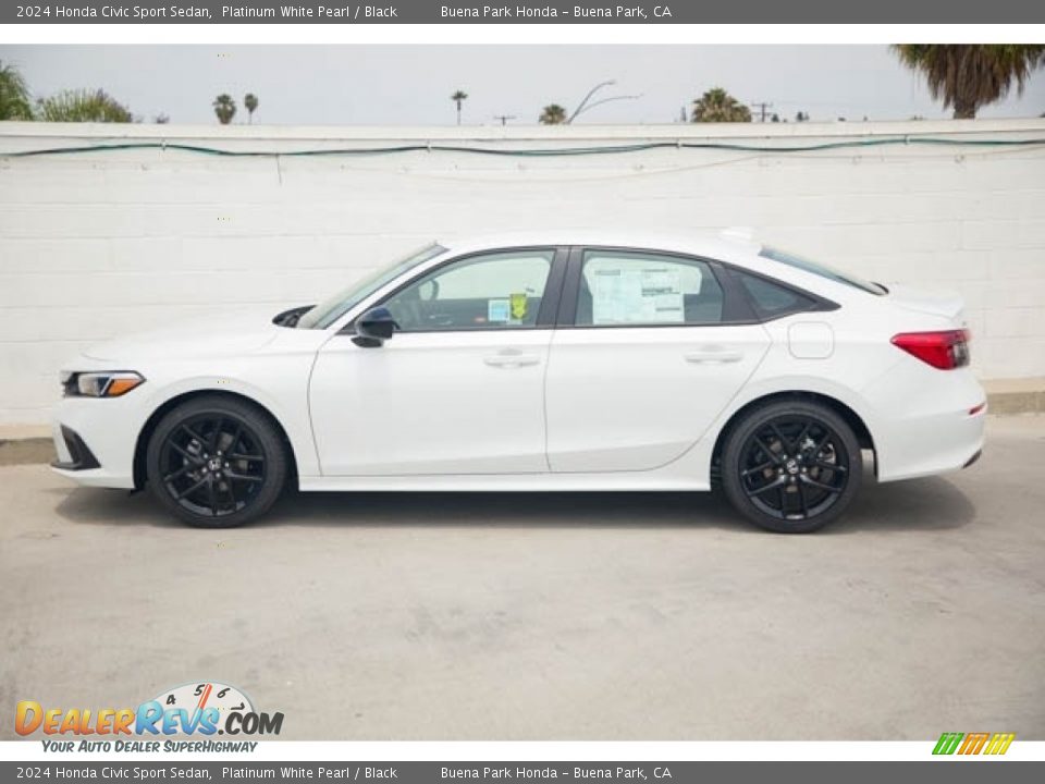 Platinum White Pearl 2024 Honda Civic Sport Sedan Photo #4