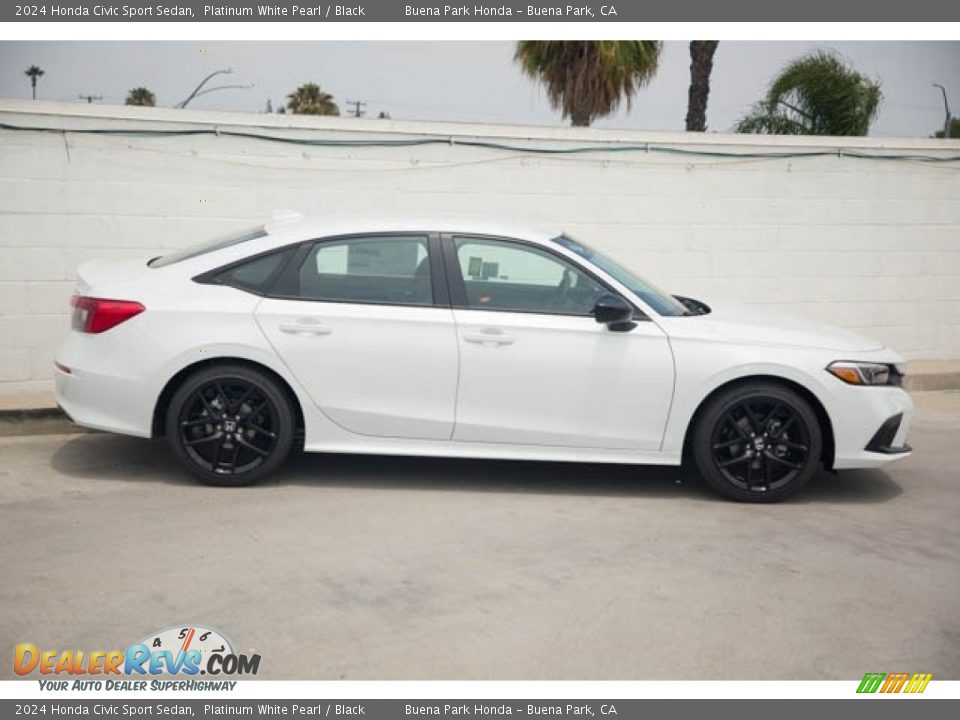 Platinum White Pearl 2024 Honda Civic Sport Sedan Photo #8