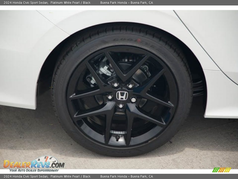 2024 Honda Civic Sport Sedan Platinum White Pearl / Black Photo #10