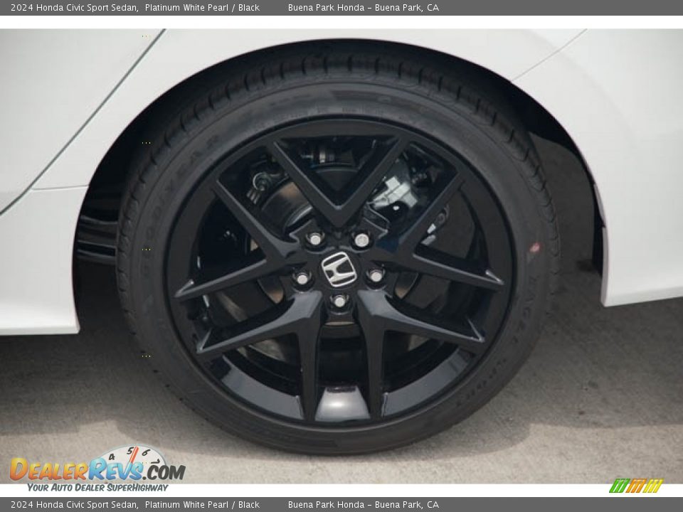 2024 Honda Civic Sport Sedan Platinum White Pearl / Black Photo #12