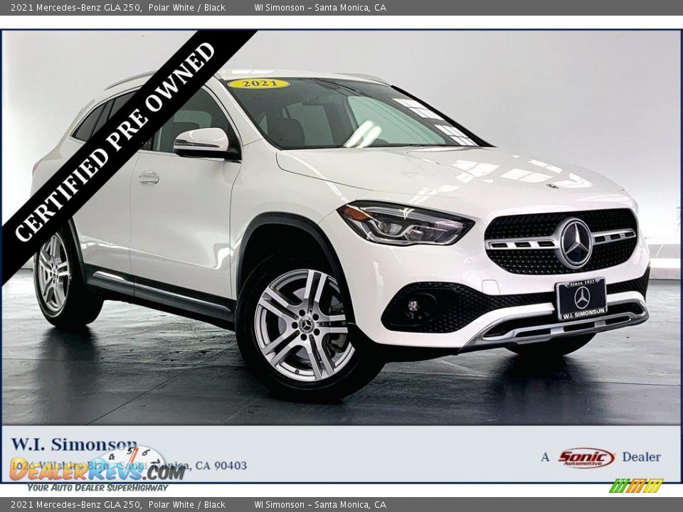 2021 Mercedes-Benz GLA 250 Polar White / Black Photo #1