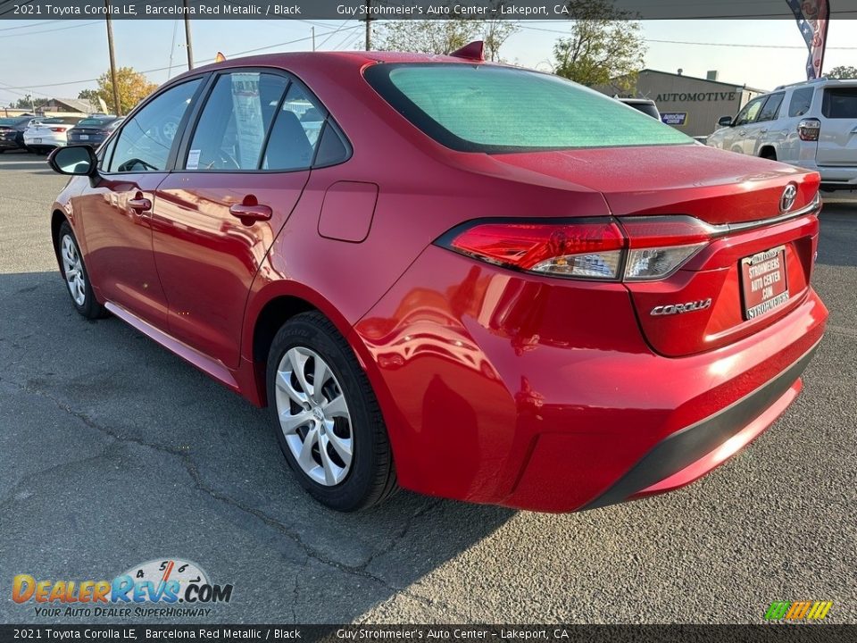 2021 Toyota Corolla LE Barcelona Red Metallic / Black Photo #4