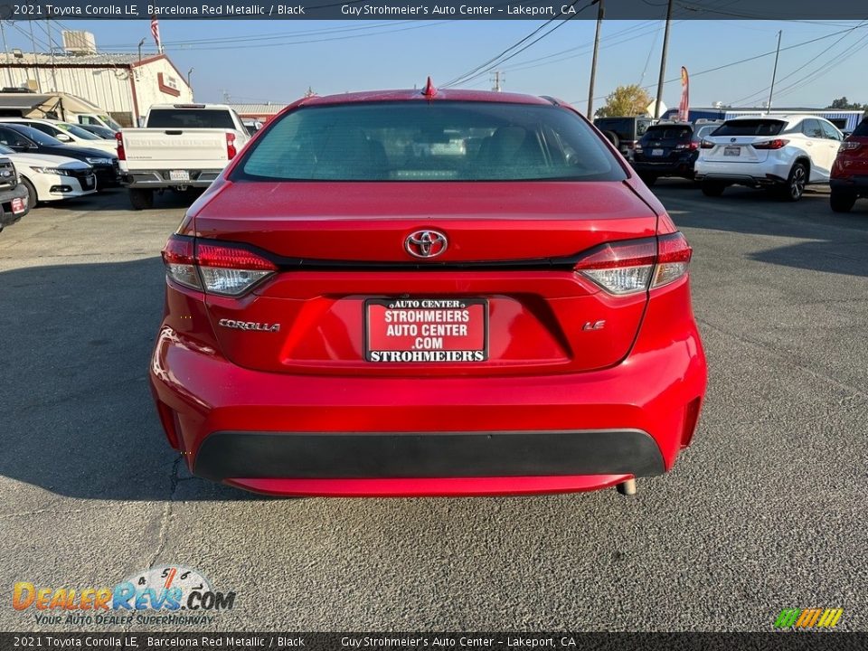 2021 Toyota Corolla LE Barcelona Red Metallic / Black Photo #5