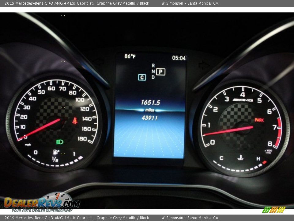 2019 Mercedes-Benz C 43 AMG 4Matic Cabriolet Gauges Photo #16