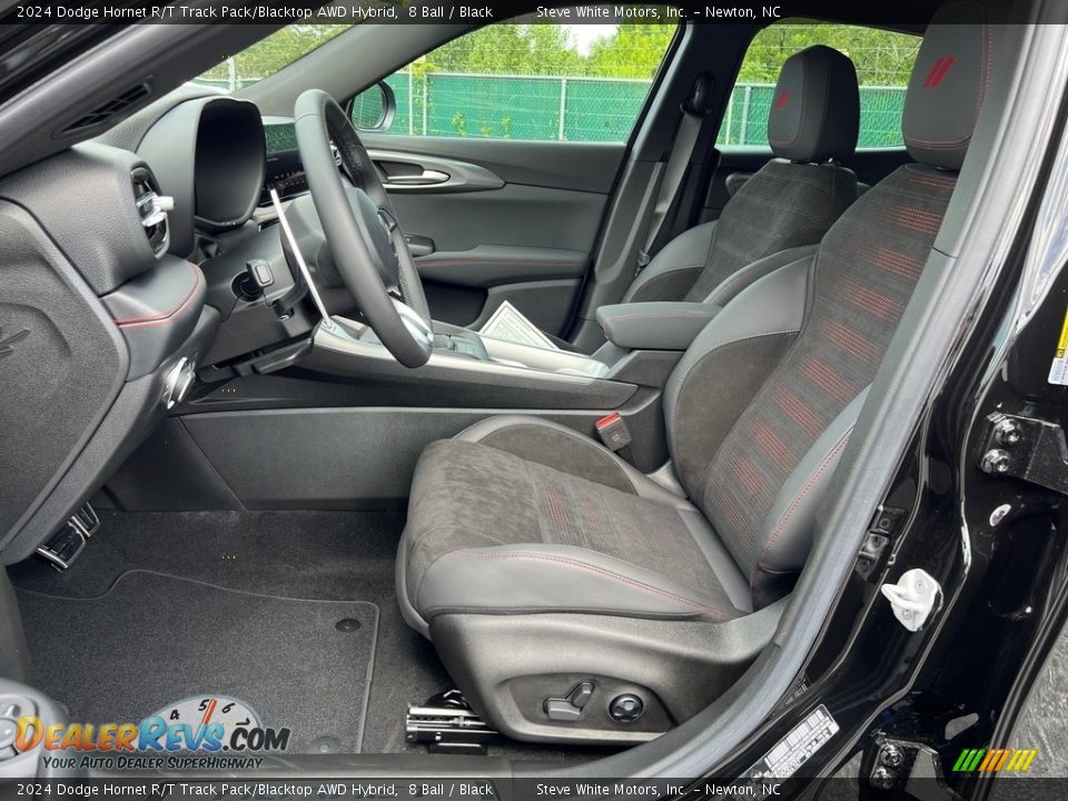Front Seat of 2024 Dodge Hornet R/T Track Pack/Blacktop AWD Hybrid Photo #12