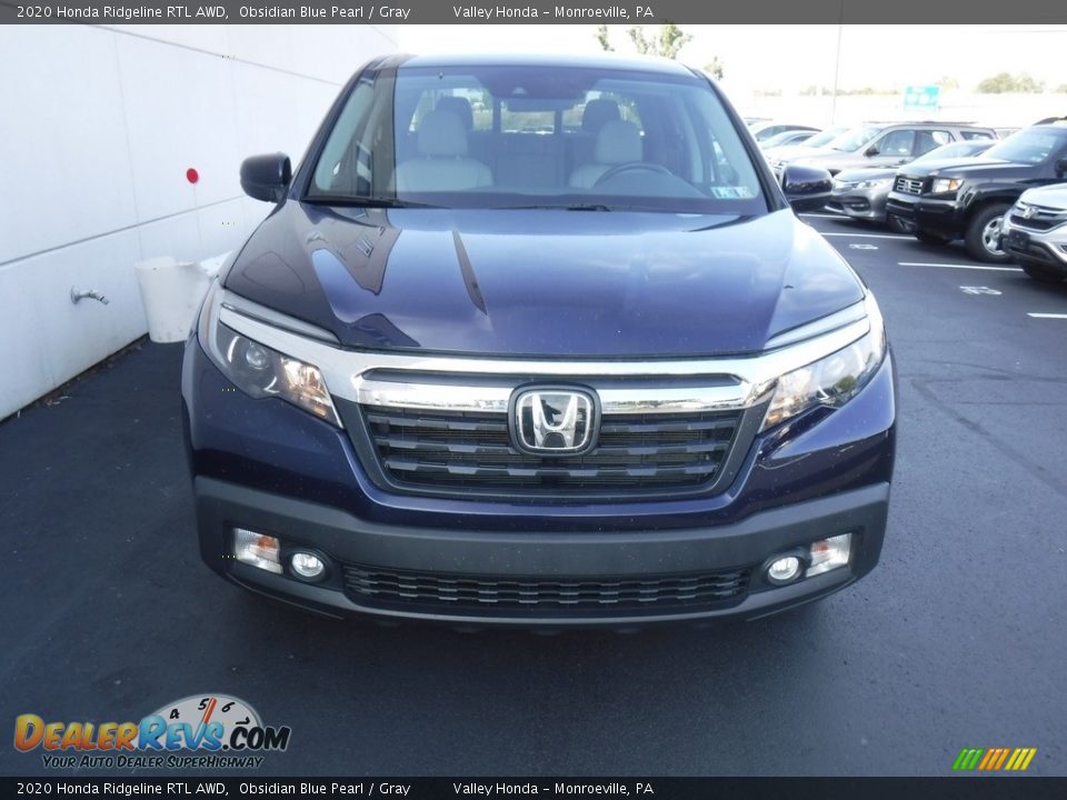 2020 Honda Ridgeline RTL AWD Obsidian Blue Pearl / Gray Photo #3