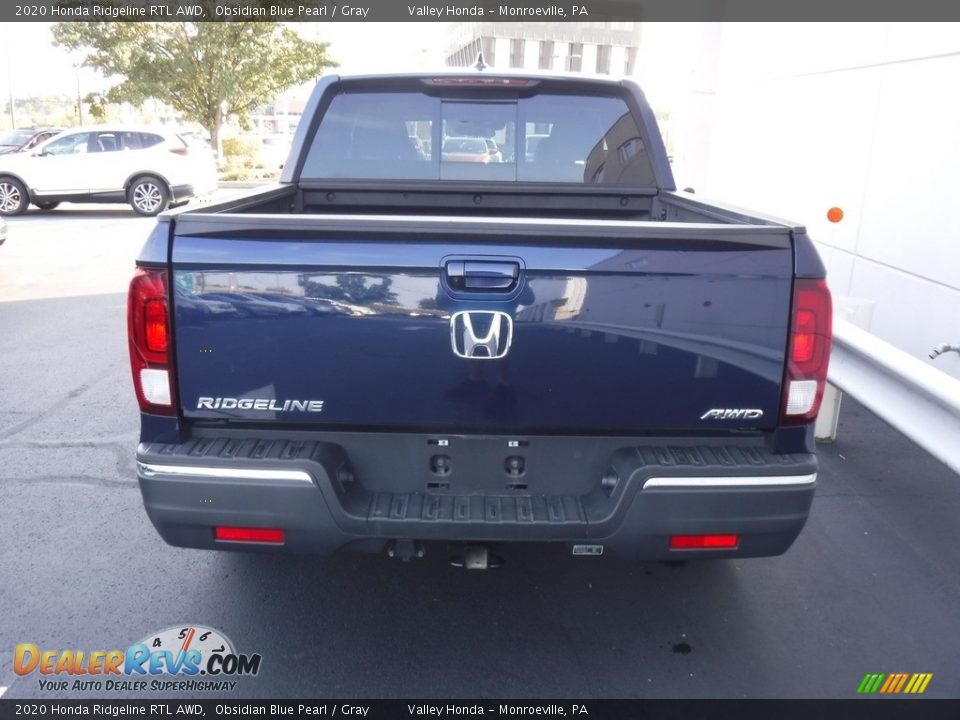 2020 Honda Ridgeline RTL AWD Obsidian Blue Pearl / Gray Photo #6