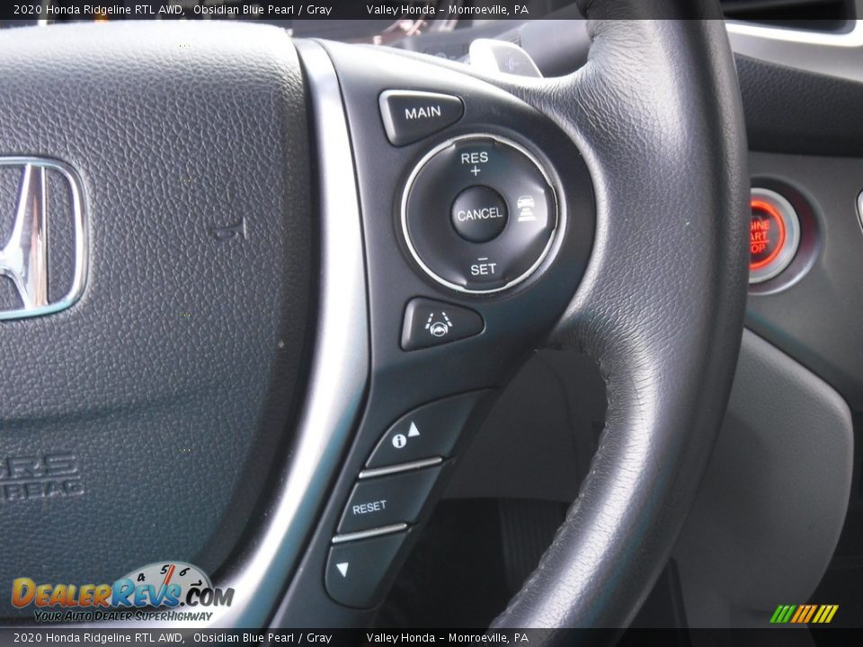 2020 Honda Ridgeline RTL AWD Steering Wheel Photo #28