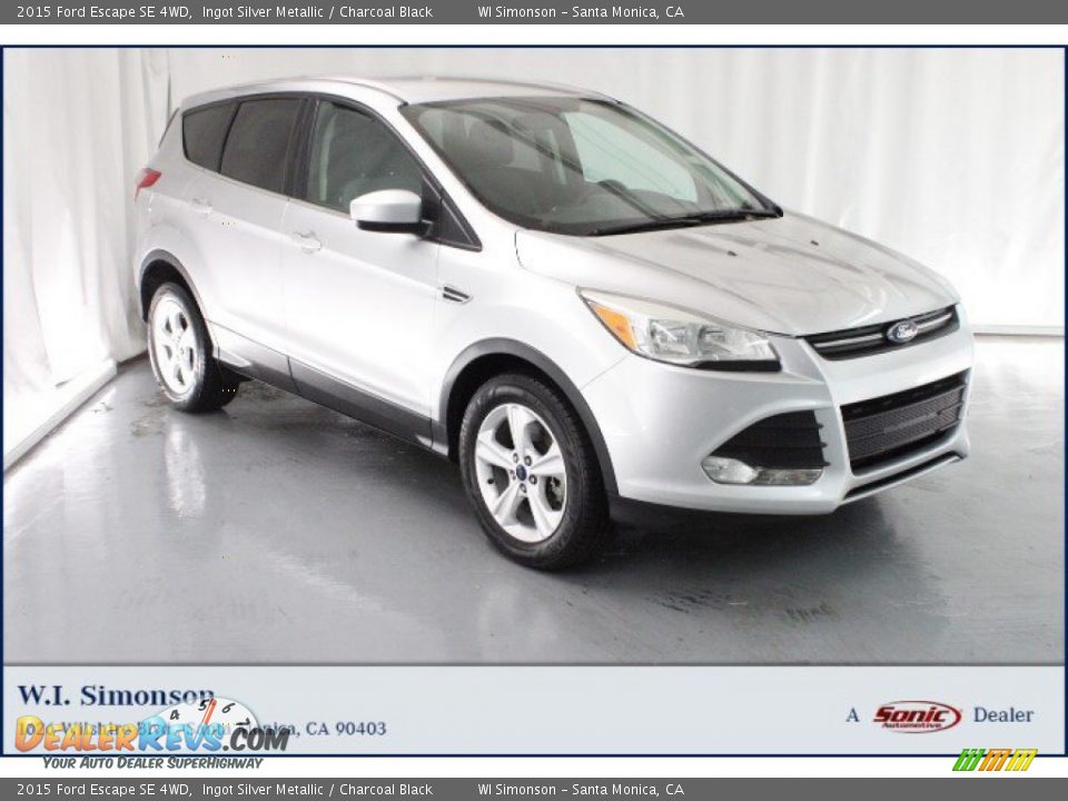 2015 Ford Escape SE 4WD Ingot Silver Metallic / Charcoal Black Photo #1