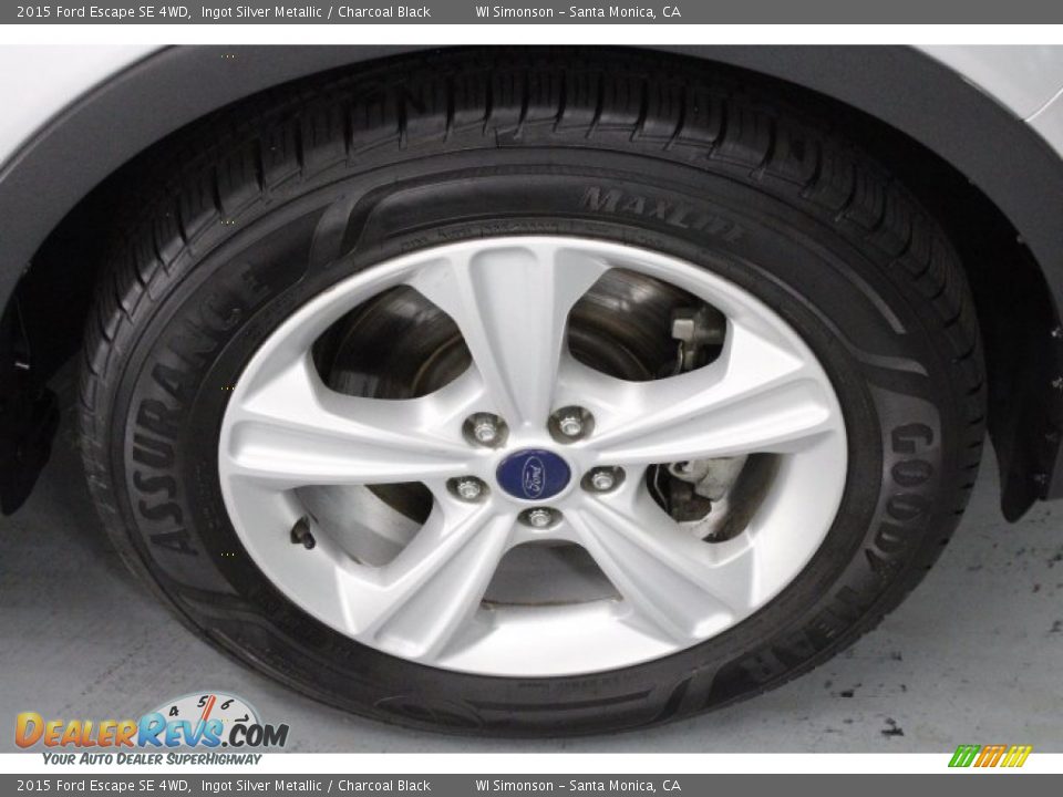 2015 Ford Escape SE 4WD Ingot Silver Metallic / Charcoal Black Photo #6