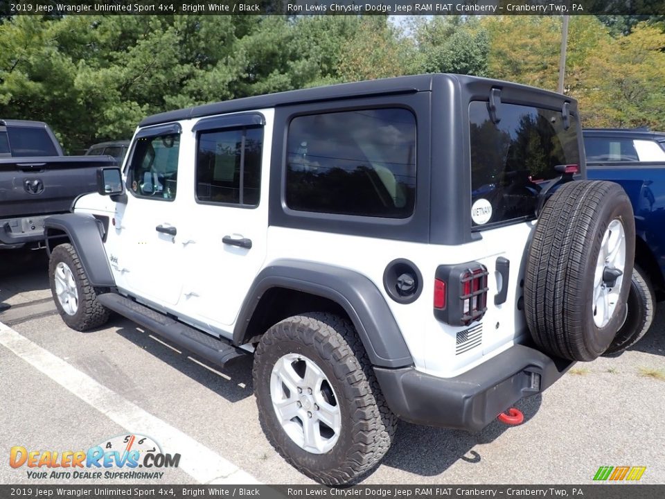 2019 Jeep Wrangler Unlimited Sport 4x4 Bright White / Black Photo #3