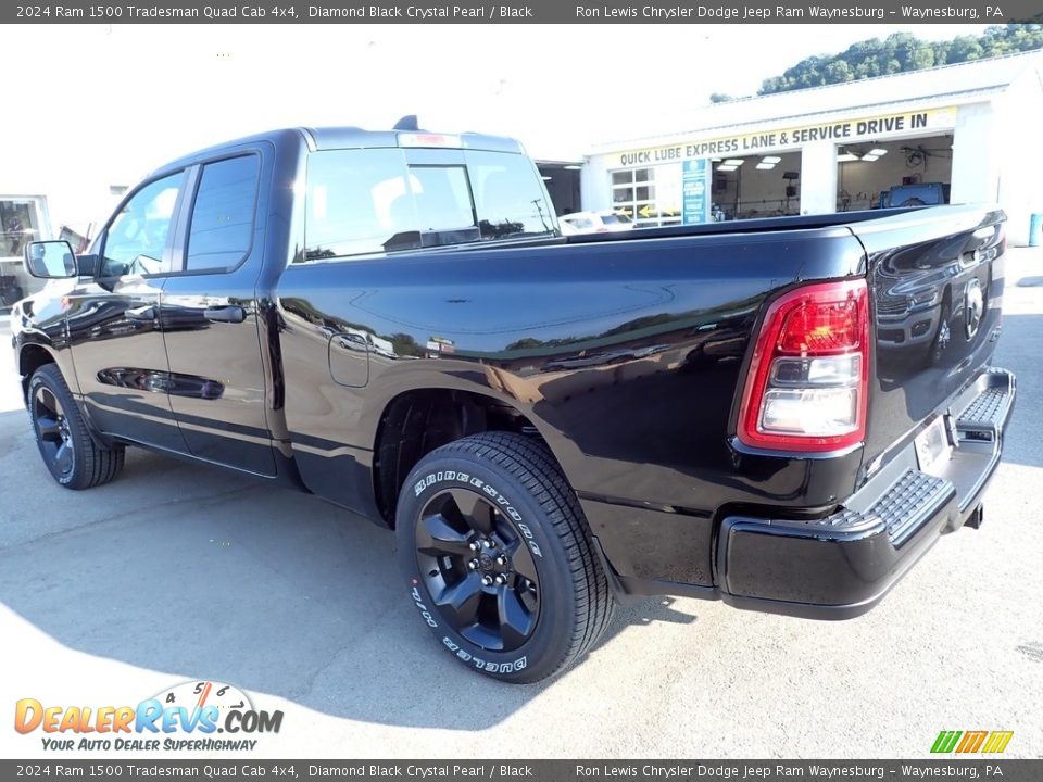 2024 Ram 1500 Tradesman Quad Cab 4x4 Diamond Black Crystal Pearl / Black Photo #3