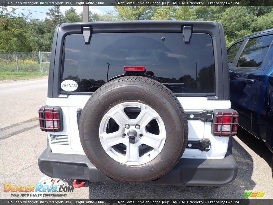 2019 Jeep Wrangler Unlimited Sport 4x4 Bright White / Black Photo #4