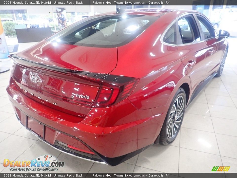 Ultimate Red 2023 Hyundai Sonata SEL Hybrid Photo #2