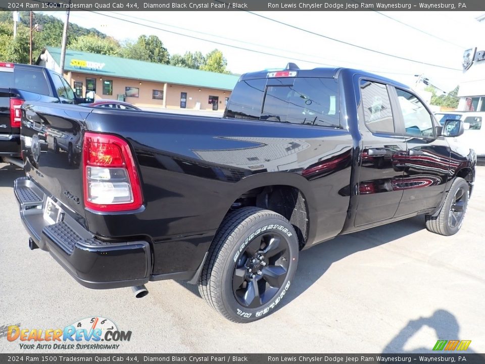 2024 Ram 1500 Tradesman Quad Cab 4x4 Diamond Black Crystal Pearl / Black Photo #7