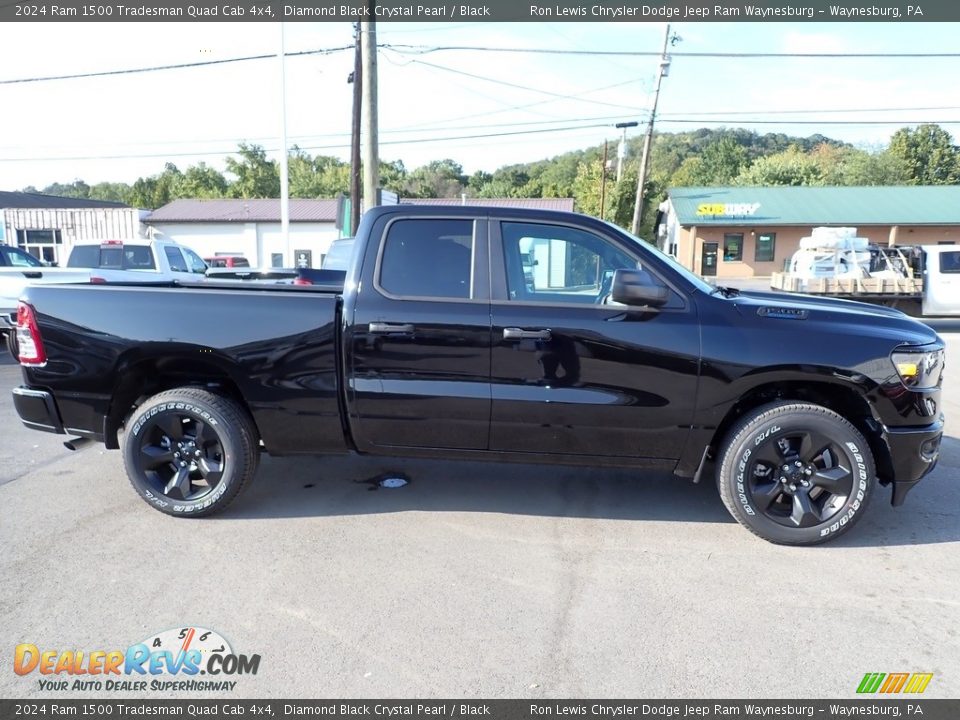 2024 Ram 1500 Tradesman Quad Cab 4x4 Diamond Black Crystal Pearl / Black Photo #8