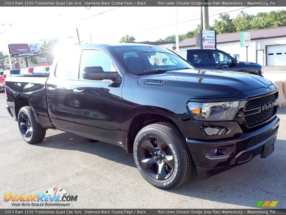 2024 Ram 1500 Tradesman Quad Cab 4x4 Diamond Black Crystal Pearl / Black Photo #9