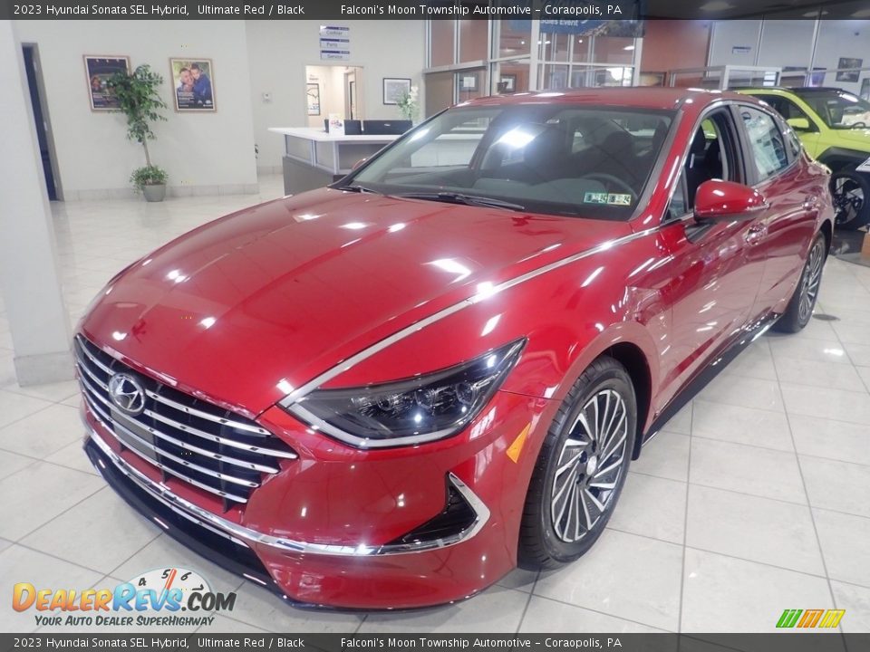 2023 Hyundai Sonata SEL Hybrid Ultimate Red / Black Photo #6