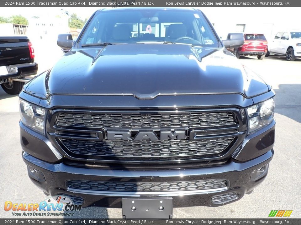 2024 Ram 1500 Tradesman Quad Cab 4x4 Diamond Black Crystal Pearl / Black Photo #10