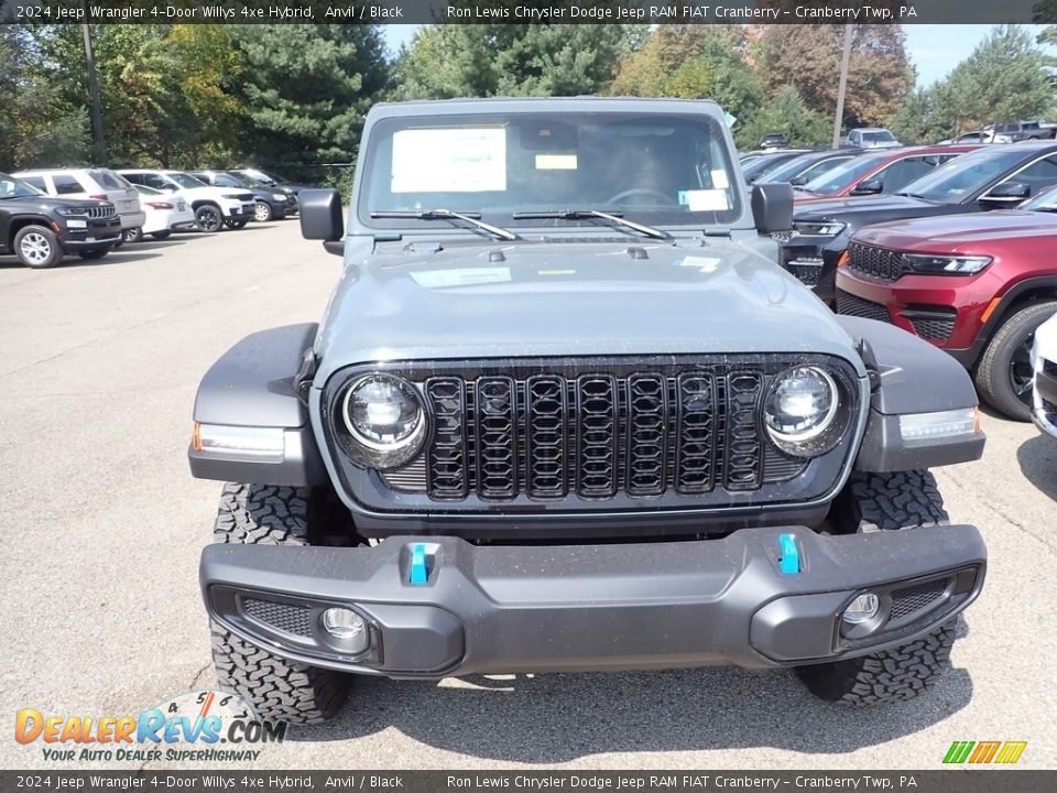 2024 Jeep Wrangler 4-Door Willys 4xe Hybrid Anvil / Black Photo #2