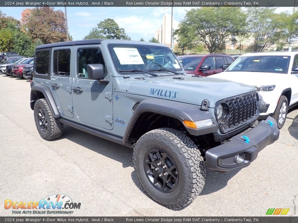 Front 3/4 View of 2024 Jeep Wrangler 4-Door Willys 4xe Hybrid Photo #3