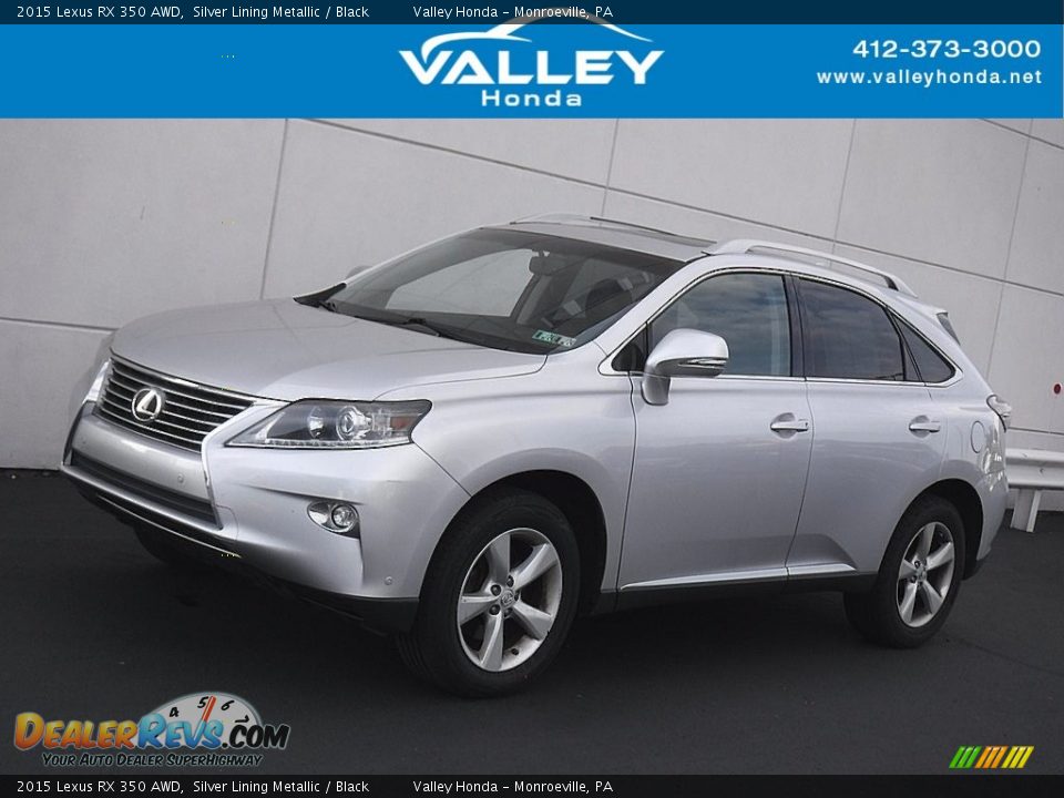 2015 Lexus RX 350 AWD Silver Lining Metallic / Black Photo #1