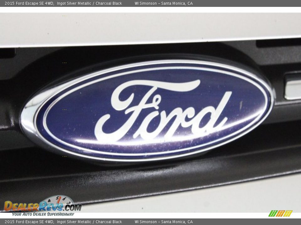 2015 Ford Escape SE 4WD Ingot Silver Metallic / Charcoal Black Photo #34