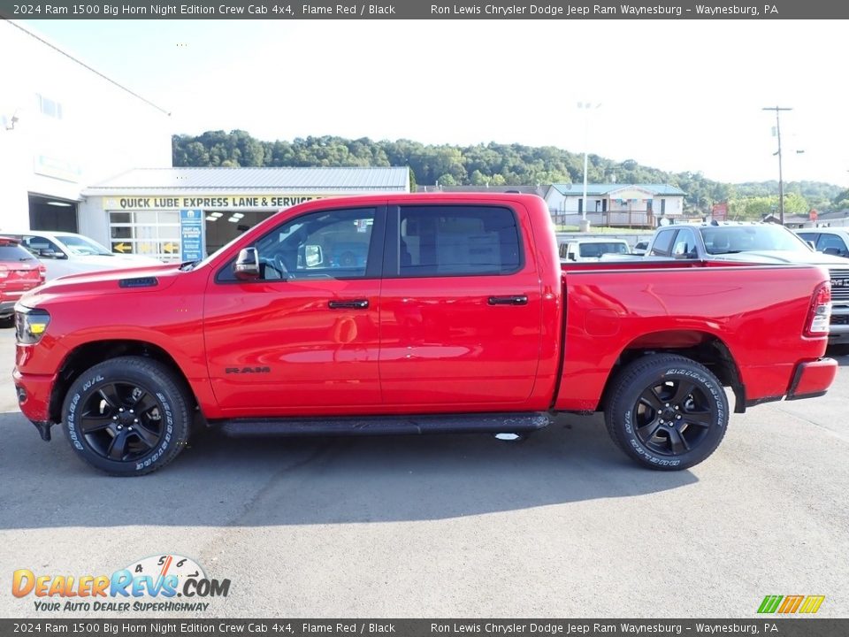 2024 Ram 1500 Big Horn Night Edition Crew Cab 4x4 Flame Red / Black Photo #2