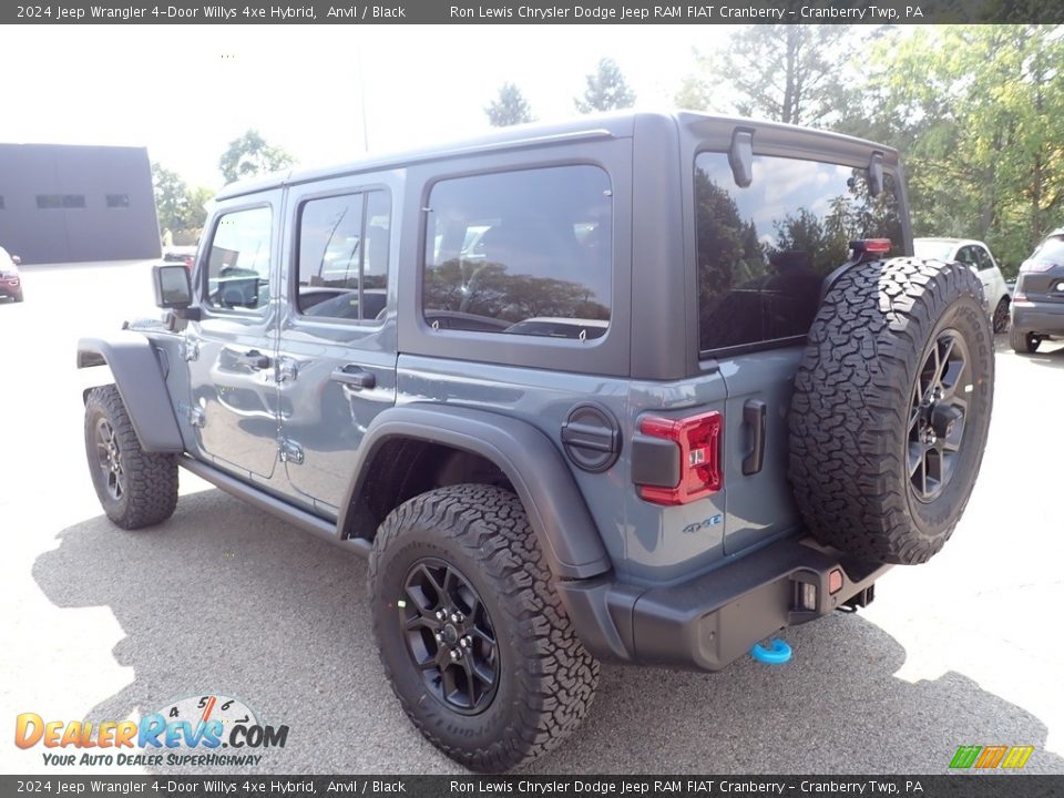 2024 Jeep Wrangler 4-Door Willys 4xe Hybrid Anvil / Black Photo #7