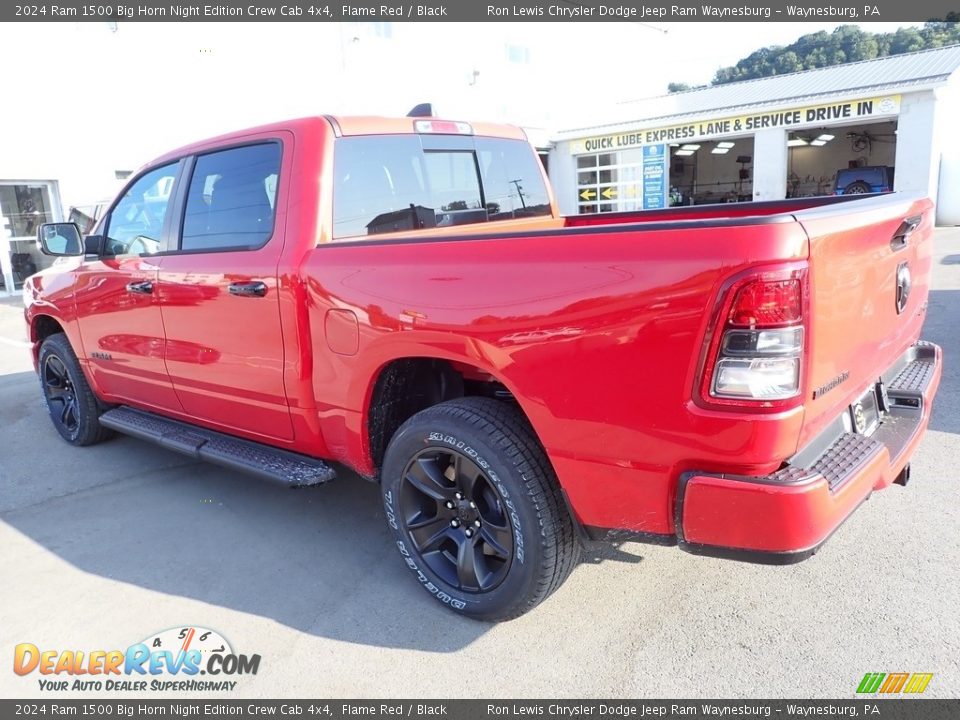 2024 Ram 1500 Big Horn Night Edition Crew Cab 4x4 Flame Red / Black Photo #3