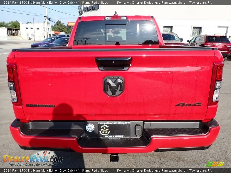 2024 Ram 1500 Big Horn Night Edition Crew Cab 4x4 Flame Red / Black Photo #4