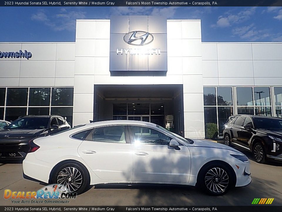 2023 Hyundai Sonata SEL Hybrid Serenity White / Medium Gray Photo #1