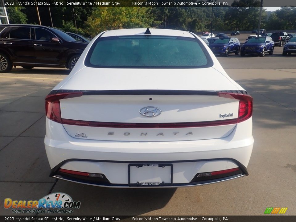 2023 Hyundai Sonata SEL Hybrid Serenity White / Medium Gray Photo #3