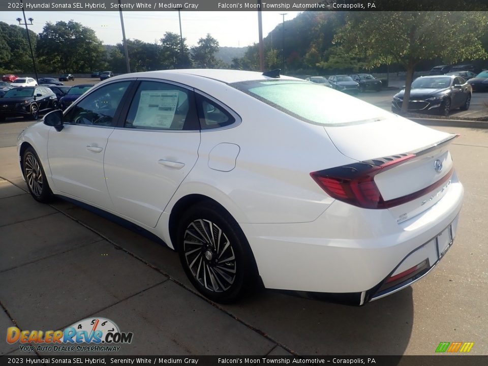 2023 Hyundai Sonata SEL Hybrid Serenity White / Medium Gray Photo #4