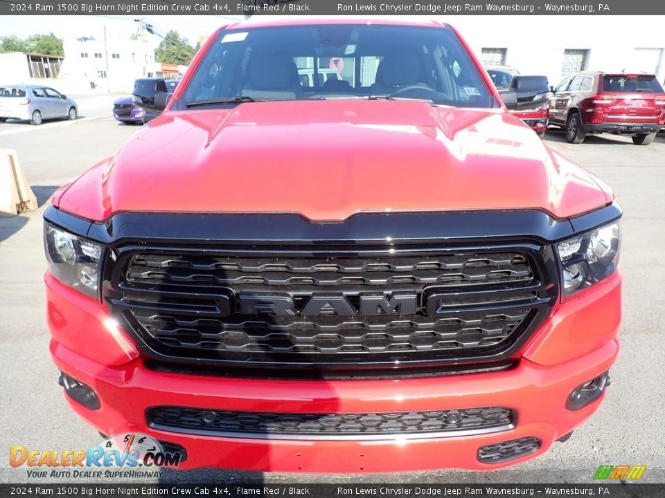 2024 Ram 1500 Big Horn Night Edition Crew Cab 4x4 Flame Red / Black Photo #10