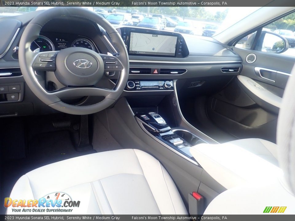 Medium Gray Interior - 2023 Hyundai Sonata SEL Hybrid Photo #12